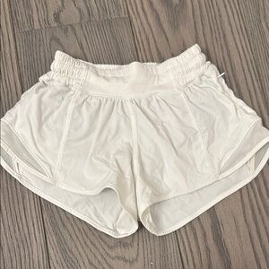 White Lululemon Hotty Hot Shorts